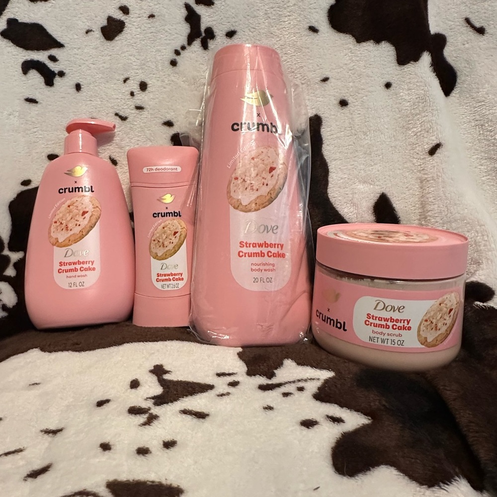 New Dove x Crumbl Strawberry Crumb Body Wash Bundle